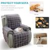 LiveGo Thick Rabbit Plush Recliner Slipcover 23 Inches Chair Covers Lazy Boy Recliner Chair Cover Quilted Cover for Recliner Chairs and Furniture (Dark Gray) view 3