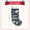 Augenstern 18 Inches Classic Large Christmas Stocking Hanukkah-Doodle-Menorah Xmas Hanging Stocking for Holiday Christmas Party Family Decor view 3