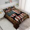 Smell Sunshine Western Cowboy Comforter Set American Flag Printed Bedding Set with 1 Comforter and 2 Pillowcases for Boys and Girls Bedroom All Season(Cowboy Queen) view 2