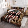 Smell Sunshine Western Cowboy Comforter Set American Flag Printed Bedding Set with 1 Comforter and 2 Pillowcases for Boys and Girls Bedroom All Season(Cowboy Queen) view 3