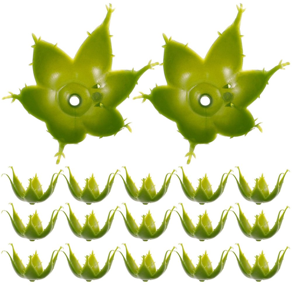 COHEALI 100Pcs Plastic Flower Base Calyxes 2.16 Inch Green Sepals for DIY Artificial Rose Flowers Floral Stem Crafts Home Decor Flower Shop Use