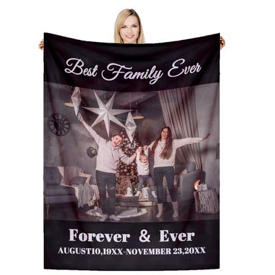 DSSHENGDS Customized Best mom Gift, Birthday Personalized Blanket, Personalized Couple Blanket, Personalized Photo Gift for mom, Girlfriend, him, her, Anniversary, Christmas-A-180 * 200