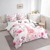 Feelyou Eiffel Tower Comforter Set with Sheets Full Size Paris 7 Piece Bedding Set for Adult Boys Girls Teens Pink Flower and Butterfly Bed in a Bag Romantic Art Bed Set view 2