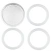 Silicone Gaskets Stainless Filter Replacement Set Funnel Kits Replacement For Moka Coffee Maker(9 cup) view 1