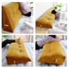 Daneey Headboard Wedge Pillow Bed Wedge Pillow for Headboard Bolster Reading Pillow for Bed Back Pillow for Sitting in Bed Wedge Pillow Headboard with Removable Velvet Cover (Yellow, Full) view 3