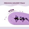 3 Inch Egg Crate Queen Memory Foam Mattress Topper, Lavender Scent Gel Infused Foam Mattress Topper for Pressure Relief, CertiPUR-US Certified Queen Bed Topper, Purple, 60"80" view 2