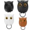 BuleVina 3PCS Owl Keychain Key Holder Night Magnetic Hanger Cute Automatic Open Close Eyes 2024 New Keying Holder Wall Mounted Hooks with Self-Adhesive Tape Chain Ring for Mount view 1