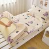 Deep Pockets Fitted Sheet,Cartoon Printed Latex Mattress Protector for Children'S Room, Bedroom Holiday Home Deep Pocket Mattress Topper,Purple,78 * 86inch (200x220cm) view 1