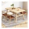 BISCALO Dining Table Set for 4, Modern Rectangular Dining Table & 4 Armless Chairs for Dinette, Breakfast Nook, Farmhouse, Small Space, Dining Table for 4(White,Orange B) view 2