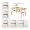 BISCALO Dining Table Set for 4, Modern Rectangular Dining Table & 4 Armless Chairs for Dinette, Breakfast Nook, Farmhouse, Small Space, Dining Table for 4(White,Orange B) view 3