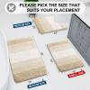 Arotive Bathroom Rugs Sets 2 Piece, Soft Absorbent Microfiber Bath Mats and U-Shaped Contour Toilet Rug, Non-Slip Machine Washable Dry Bath Mats for Bathroom, 24x16 and 24x20, Light Beige view 2