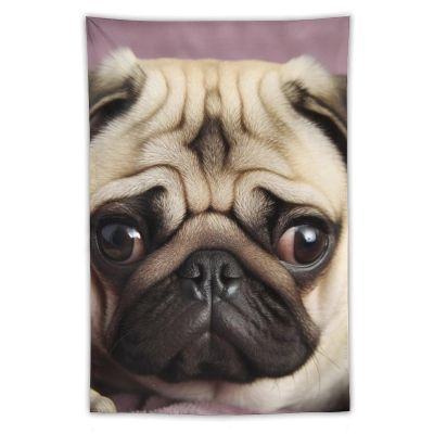 Tapestry Wall Hanging 30 X 40 in Decorates Tapestrys for Bedroom Pug Wall Tapestry Soft Aesthetic Wall Decor Tapestries for Living Room Personalized Wall Blanket