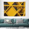 Tapestry Wall Hanging 30 X 40 in Decorates Tapestrys for Bedroom Yellow Building Wall Tapestry Soft Aesthetic Wall Decor Tapestries for Living Room Personalized Wall Blanket view 3