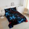 Feelyou Blue and Red Bedding Set King Size Honeycomb Comforter Set for Kids Boys Girls Decor Hexagon Theme Comforter Geometrical Beehive Duvet Set view 3