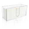 1 Pack Acrylic Paper Towel Holder, Countertop Napkin Dispenser for C-Fold, Multi-Fold & Trifold Paper Towels, 5mm Transparent Acrylic for Kitchen, Bathroom & Restaurant (1) view 1