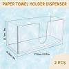 1 Pack Acrylic Paper Towel Holder, Countertop Napkin Dispenser for C-Fold, Multi-Fold & Trifold Paper Towels, 5mm Transparent Acrylic for Kitchen, Bathroom & Restaurant (1) view 2