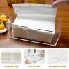 1 Pack Acrylic Paper Towel Holder, Countertop Napkin Dispenser for C-Fold, Multi-Fold & Trifold Paper Towels, 5mm Transparent Acrylic for Kitchen, Bathroom & Restaurant (1) view 3