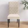 Abstract Chair Covers for Dining Room Set of 6 Retro Geometric Modern Art Brown Removable Washable Chair Seat Slipcovers for Kitchen, Restaurant, Party, Ceremony view 4