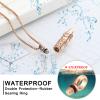 XSMZB Musical Note Bullet Urn Necklace for Ashes of Loved One Funeral Memorial Cremation Jewelry Human Pet Ash Keepsake Pendant(Rose Gold) view 4