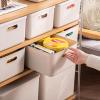 GUMEIGODA Plastic Storage Bins with lids,Storage Baskets,Container with handle,Storage Organizer Bins for Shelves,Office,Bedrooms,Closets, Cabinets(Gray, 3M) view 4