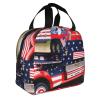 4th Of July Patriotic Truck Lunch Bag Reusable Lunch Box, Cooler Lunch Tote Bag For Women Men Picnic Office Work view 2
