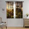 HDESDIS Retro Rustic Tractor Curtains for Bedroom, Plants Farm Sunset Sky Grommet Blackout Curtains Thermal Insulated Window Drapes for Living Room, 21W x 45L, 2 Panels view 4