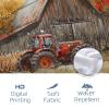 TPHIHPT Fall Red Tractor Shower Curtain Set 72''x78'' with Hooks, Autumn Farmhouse Rustic Bathroom Decor, Farm Pumpkin Bath Accessories Polyester Fabric view 4
