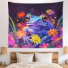 Wergund Frog Blacklight Tapestry, UV Reactive Frog Tapestry, Frog Tapestry Glow in Dark Aesthetic Wall Hanging for Home Bedroom Living Room Decor - 51 x 59 Inches-406 view 2