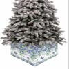 Christmas Tree Collar, Purple Spring Floral Tree Skirts Xmas Tree Trunk Ring Collar Box Stand Cover for Artificial Trees Base Holder Cover Festival Decor Summer Botanical Eucalyptus Leaves 4PCS-17x10 view 1