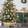 Christmas Tree Collar, Orange Plaid Pumpkins Fall Thanksgiving Tree Skirts Xmas Tree Trunk Ring Collar Box Stand Cover for Artificial Trees Base Holder Cover Festival Decor Maple Leaf 6PCS-17x10 view 2