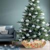 Christmas Tree Collar, Orange Plaid Pumpkins Fall Thanksgiving Tree Skirts Xmas Tree Trunk Ring Collar Box Stand Cover for Artificial Trees Base Holder Cover Festival Decor Maple Leaf 6PCS-17x10 view 4
