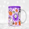 3D Effect Halloween Mug, Spooky Ghost Vibes, Pumpkin Spice Coffee Lover Gift, Autumn Fall Novelty Present, 3D Effect (Design #3) view 2