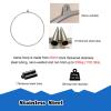 Chirp Wheel Yoga Back Wheel Aerial Yoga Hoop Kit with Non-slip Tape & Ceiling Anchor, Hanging Yoga Hoop for Home/ Dancing Studio/ Gym, Stainless Steel Large Hoop for Women/ Men(25mm,Aerial silks stand view 4