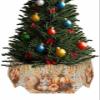 Christmas Tree Collar, Fall Squirrel Pumpkins Tree Skirts Xmas Tree Trunk Ring Collar Box Stand Cover for Artificial Trees Base Holder Cover Festival Decor Retro Maple Leaf Thanksgiving 6PCS-14.5x10 view 1