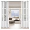 Clear Double Folding Sliding Doors with Frame, 150 170 180 190 200 205 210 230 CM Multifold Temporary Room Divider Door, Kitchen Pantry Office Doorway Accordion Barn Door(205cmx180cm(81inx71in)) view 1