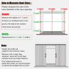Clear Double Folding Sliding Doors with Frame, 150 170 180 190 200 205 210 230 CM Multifold Temporary Room Divider Door, Kitchen Pantry Office Doorway Accordion Barn Door(205cmx180cm(81inx71in)) view 2