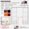 Clear Double Folding Sliding Doors with Frame, 150 170 180 190 200 205 210 230 CM Multifold Temporary Room Divider Door, Kitchen Pantry Office Doorway Accordion Barn Door(205cmx180cm(81inx71in)) view 3