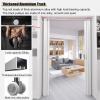 Clear Double Folding Sliding Doors with Frame, 150 170 180 190 200 205 210 230 CM Multifold Temporary Room Divider Door, Kitchen Pantry Office Doorway Accordion Barn Door(205cmx180cm(81inx71in)) view 4