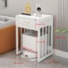 HomeLoft Basics Storage Rack with Drawer, Robot Vacuum Cleaner Storage Rack, 31.5In Metal Iron Rack for Living Room, Bedroom, StudyCorridor Entrance, EADCVHCDV-50X40X80CM/19.7X15.7X31.5IN view 2