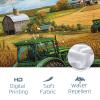 TPHIHPT Fall Green Tractor Shower Curtain, Autumn Cool Farmhouse Scene Shower Curtains for Bathroom, Farm Country Fabric Bath Decor Accessories Set -72"x72" view 4