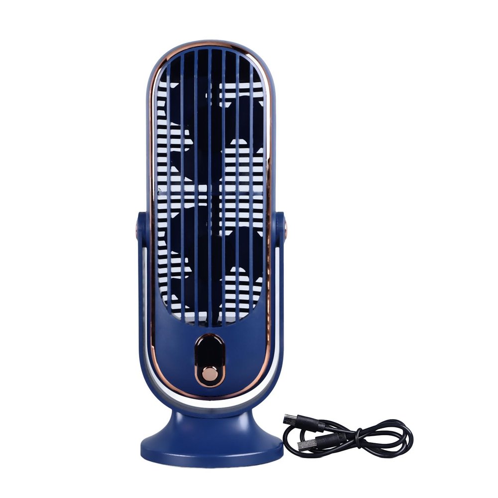 WOOXGEHM Tower Fan, Portable Oscillating Tower Fan, USB Plug in 5 Gears Quiet Brushless Motor Tower Fan for Offices, Bedrooms, Outdoor Spaces, Living Rooms (Blue)