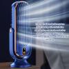 WOOXGEHM Tower Fan, Portable Oscillating Tower Fan, USB Plug in 5 Gears Quiet Brushless Motor Tower Fan for Offices, Bedrooms, Outdoor Spaces, Living Rooms (Blue) view 3