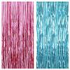 KatchOn, Large Pink and Blue Foil Fringe - 6.4x8 Feet, Pack of 2 | Gold Oh Baby Banner Garland - 8 Feet | Girl or Boy Gender Reveal Decorations | Baby Shower Party Supplies | Baby Shower Decorations view 2