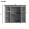 DESIGNER97 Wall Mounted Bathroom Storage Cabinet, Modern Bathroom Wall Cabinet with Mirror 35" L x 7.1" W x 28.7" H Grey view 2