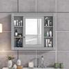 DESIGNER97 Wall Mounted Bathroom Storage Cabinet, Modern Bathroom Wall Cabinet with Mirror 35" L x 7.1" W x 28.7" H Grey view 4