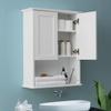 VANIRROR Bathroom Wall Cabinet Wooden Medicine Cabinet Buffering Hinge MDF Material Over Toilet Storage Cabinet 23"x29" and Adjustable Shelves Cupboard Above Toilet Storage Cabinet with Large Space view 1