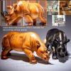 SecondWinterDJ Rhinoceros Statue Rhinocerus Table Sculpture, Great Gift Wild Life Figures Animal Figurines 16.9 in Rhino Home Dcor, Wildlife Crafts Decorations for Living Room Party (Brown) view 2