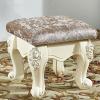 Dntum Vanity Benches Ice Velvet Vanity Stool/Dressing Stool with ABS Plastic Steel Leg/Makeup Stool/Padded Bench/Piano Seat Chair Bench in Bedroom, Ba view 1