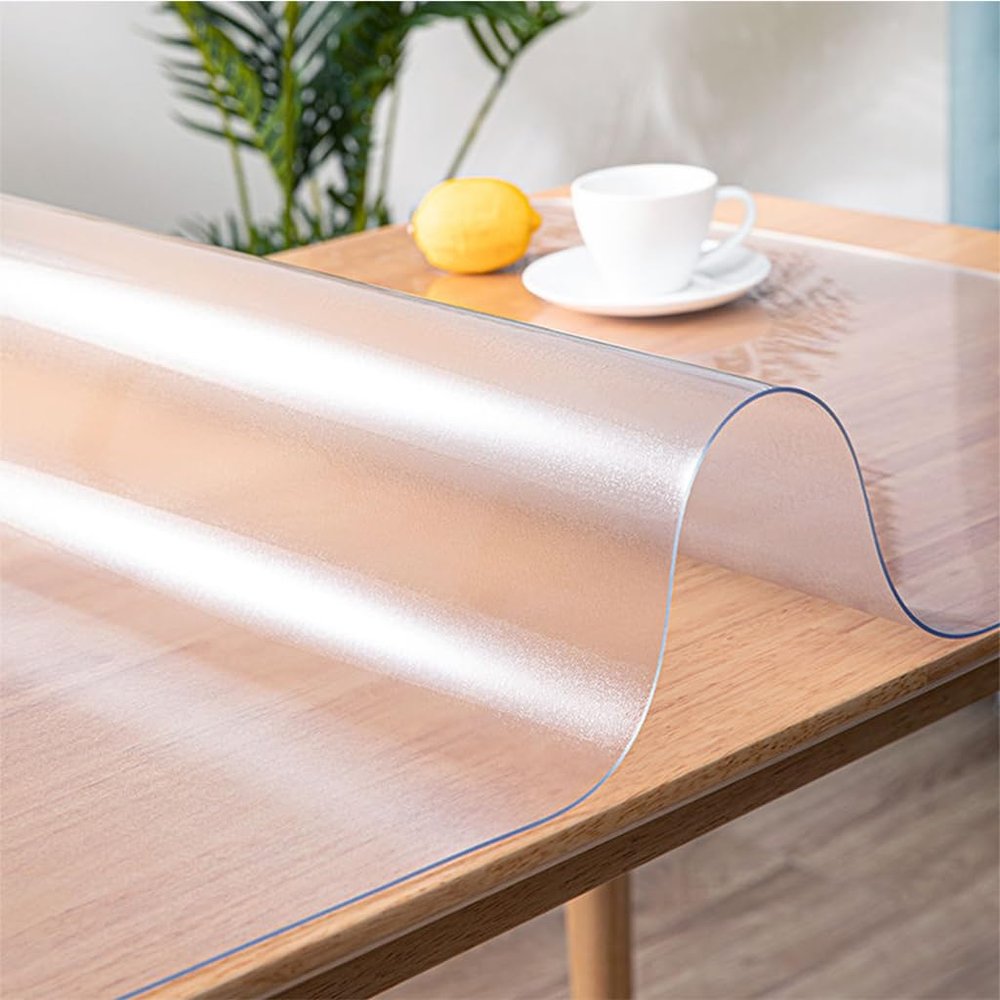 2 Mm Thick Frosted Table Protector, Square PVC Waterproof Desk Cover Protector, Desk Pad Mat for Writing Desk, Coffee Table, Dresser,Frosted,24x24in/60x60cm