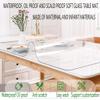 2 Mm Thick Frosted Table Protector, Square PVC Waterproof Desk Cover Protector, Desk Pad Mat for Writing Desk, Coffee Table, Dresser,Frosted,24x24in/60x60cm view 2